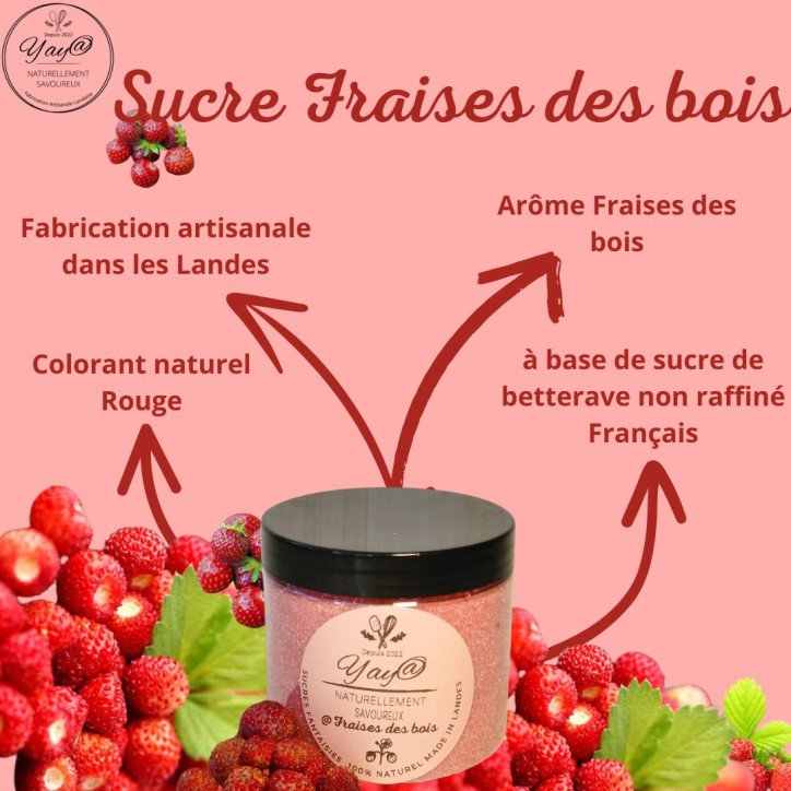 Sucre fraises des bois - 200G