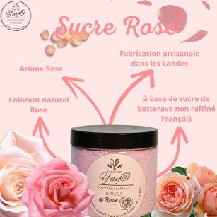 Sucre Aromatisé à la Rose - Pot de 200g