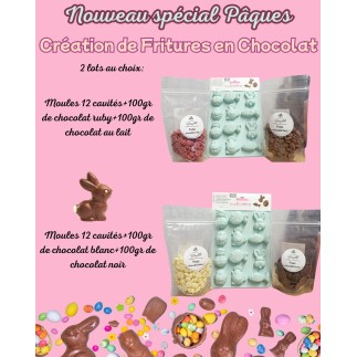 2 Lots Spécial Pâques – Création de Fritures en Chocolat