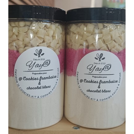 Kit à Cookies – Framboise & Chocolat Blanc