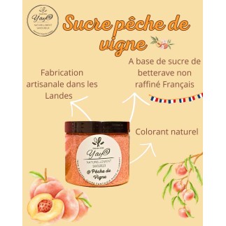 Sucre aromatisé pêche de vigne - 200gr