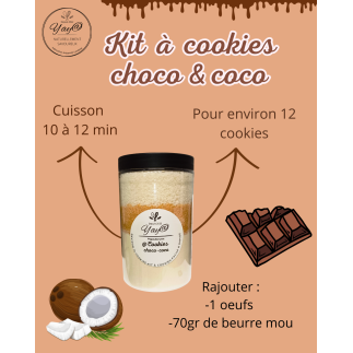 Kit à Cookies Coco Chocolat au Lait – Style Bounty