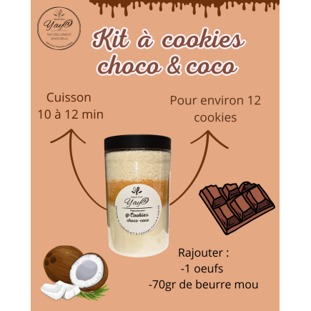 Kit à Cookies Coco Chocolat au Lait – Style Bounty