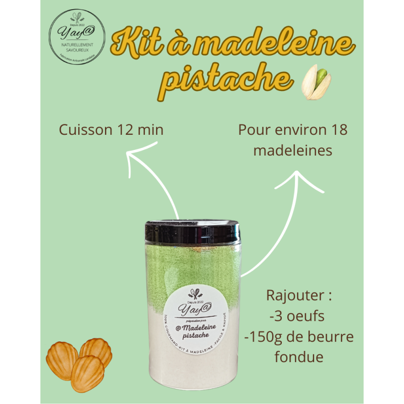 Kit à Madeleines-Pistache Gourmande Kit à Madeleines-Pistache Gourmande