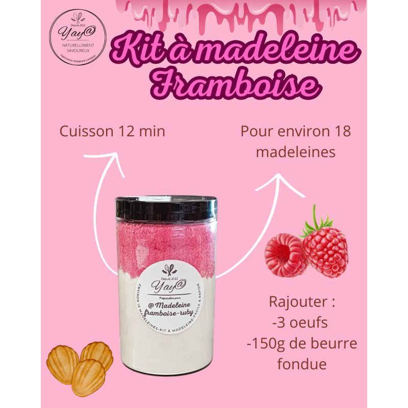 Kit à Madeleines – Framboise & Chocolat Ruby Kit à Madeleines – Framboise & Chocolat Ruby
