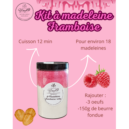 Kit à Madeleines – Framboise & Chocolat Ruby