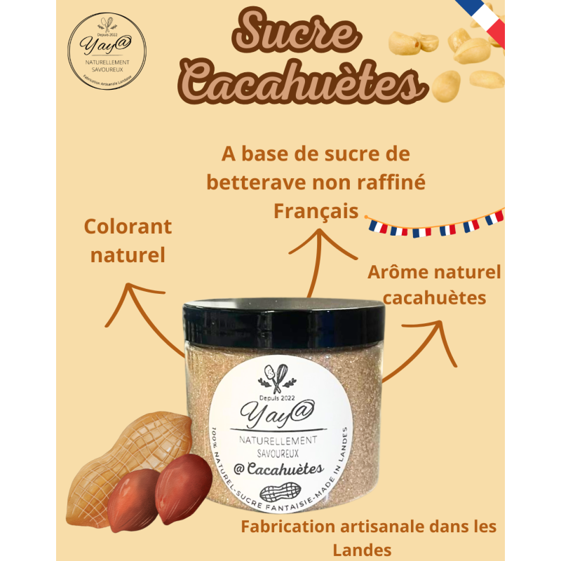 Sucre Aromatisé à la Cacahuète- 200gr