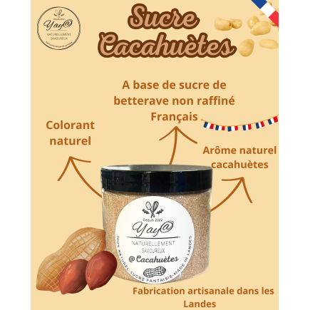Sucre Aromatisé à la Cacahuète- 200gr