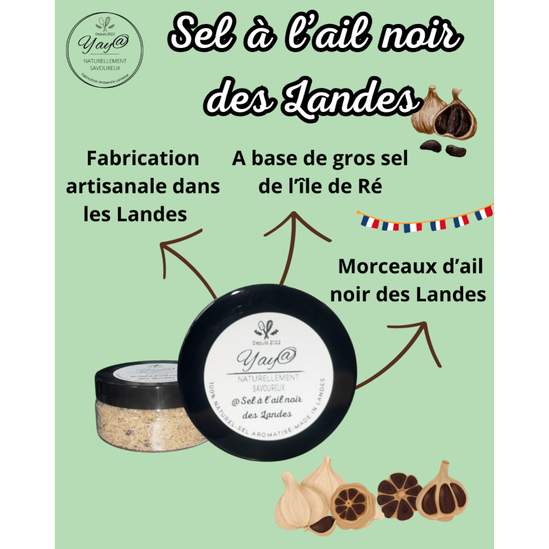 Sel à l’Ail Noir des Landes-100g Sel à l’Ail Noir des Landes-100g