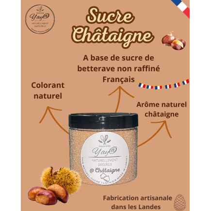 Sucre Aromatisé à la Châtaigne – Pot 100 g