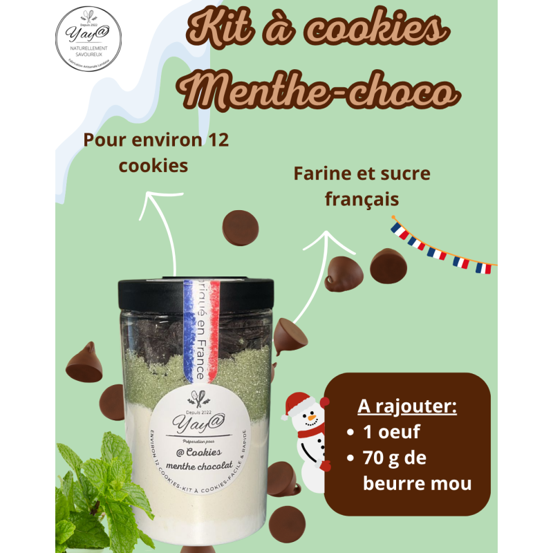 Kit à Cookies Menthe & Chocolat Kit à Cookies Menthe & Chocolat