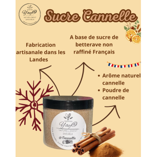 Sucre arôme Cannelle pot de 200g