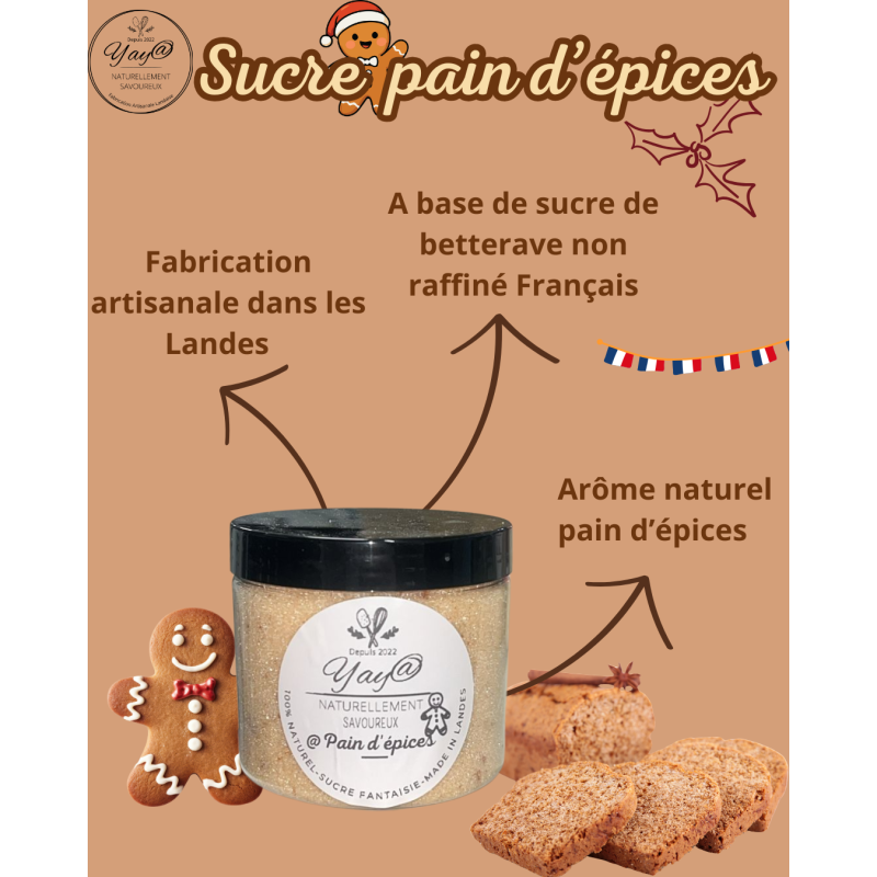 Sucre aromatisé pain d'épices- 200G Sucre aromatisé pain d'épices- 200G