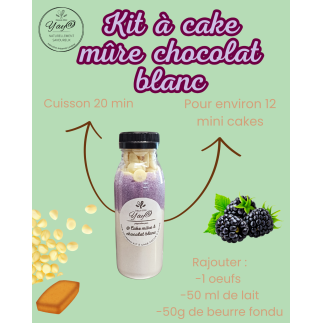 Kit à Mini Cakes Mûre & Chocolat Blanc