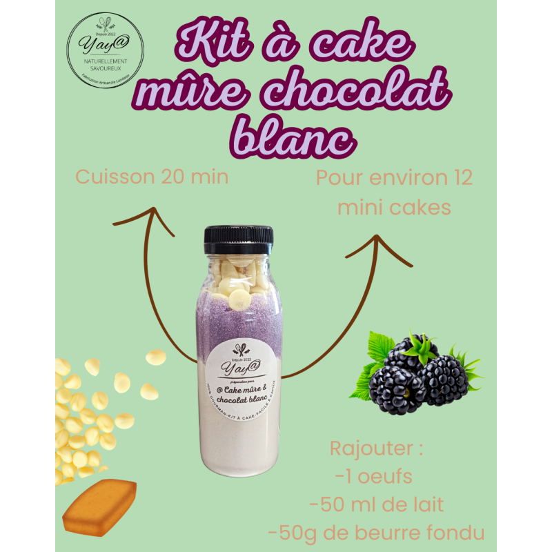 Kit à Mini Cakes Mûre & Chocolat Blanc Kit à Mini Cakes Mûre & Chocolat Blanc