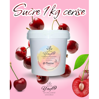 Sucre Aromatisé Cerise – Pot 1 kg