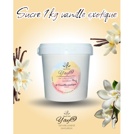 Sucre aromatisé vanille exotique-pot  de 1KG
