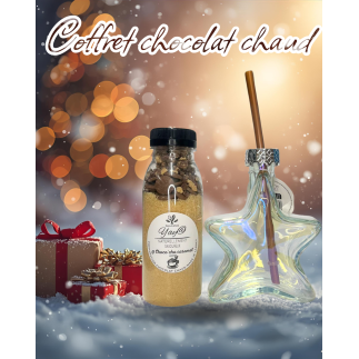 Coffret Verre à Paille et Préparation pour Chocolat Chaud