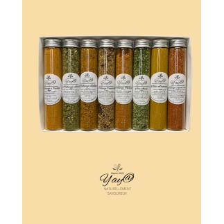 Coffret Épicé :8 tubes d’épices & aromates