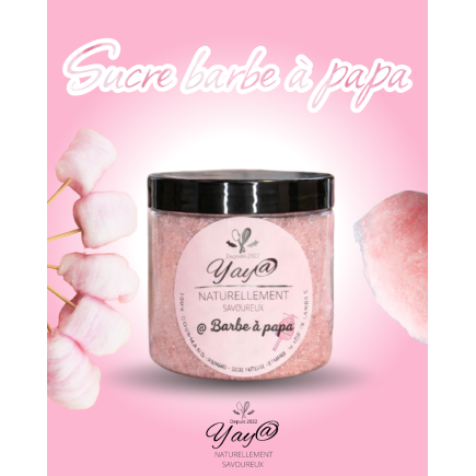 Sucre aromatisé à la barbe à papa-pot de 200G