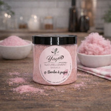 Sucre aromatisé à la barbe à papa-pot de 200G