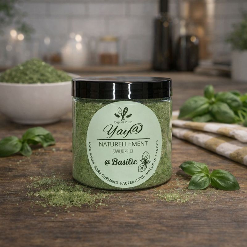 Sucre aromatisé au basilic-200G Sucre aromatisé au basilic-200G