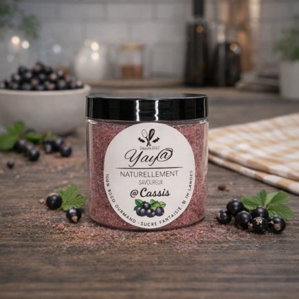 Sucre naturel aromatisé au cassis pot de 200G