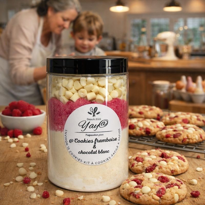 Kit à Cookies – Framboise & Chocolat Blanc Kit à Cookies – Framboise & Chocolat Blanc