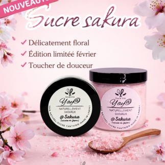 Sucre aromatisé au Sakura – Pot 200 g
