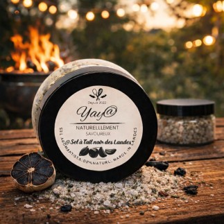 Sel aromatisé à l'ail noir des landes