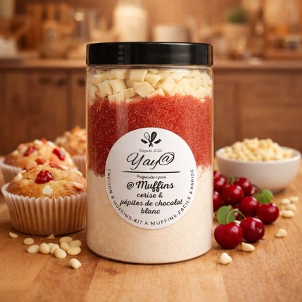 Kit à Muffins – Cerise & Chocolat Blanc