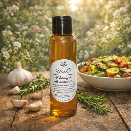 Vinaigre de Cidre Aromatisé à l'Ail et au Romarin