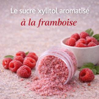 Xylitol Aromatisé à la Framboise – Pot 200 g