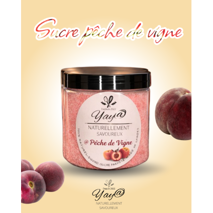 Sucre aromatisé pêche de vigne - 200gr