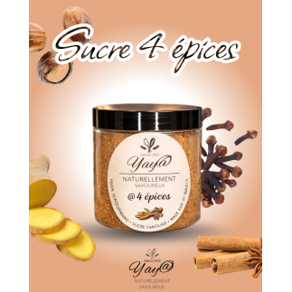 Sucre aromatisé aux 4 épices - 200g