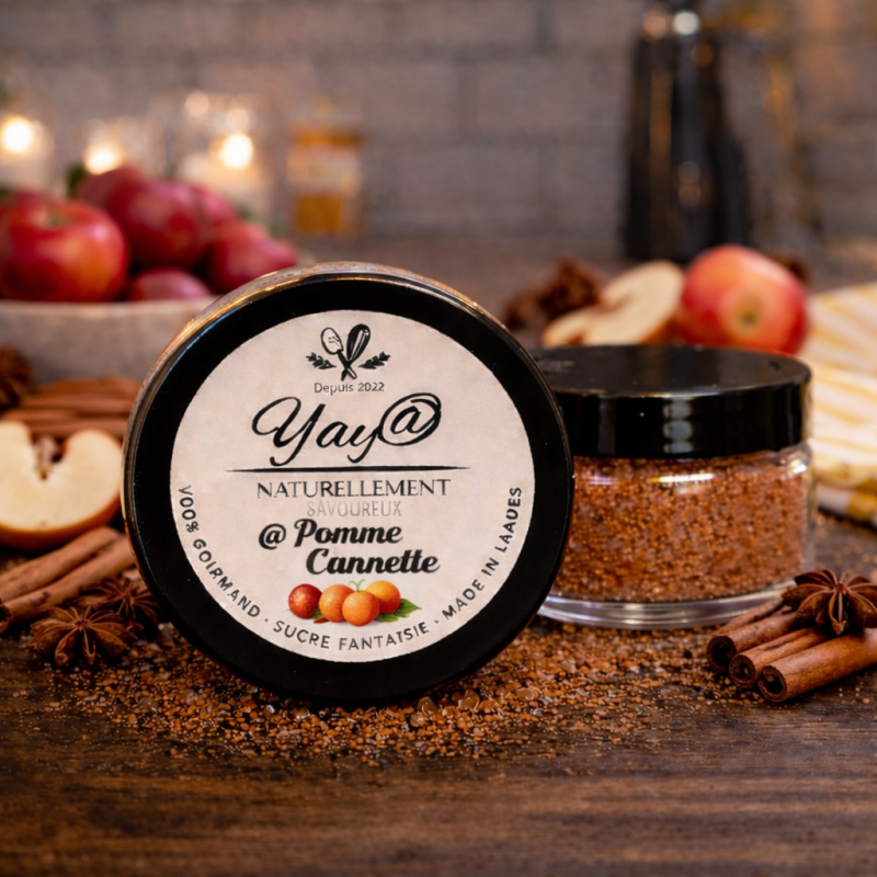 Sucre aromatisé à la pomme cannelle - 100g