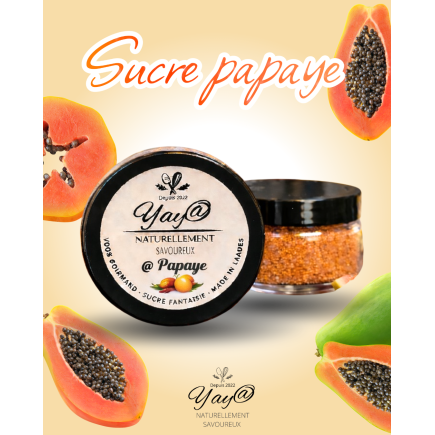 Sucre aromatisé à la papaye - 100g