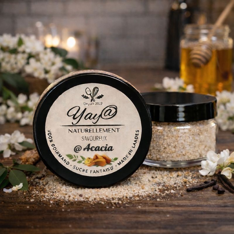 Sucre aromatisé aux fleurs d'acacia - 100g Sucre aromatisé aux fleurs d'acacia - 100g