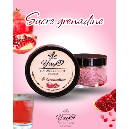 Sucre aromatisé à la grenadine - 100g
