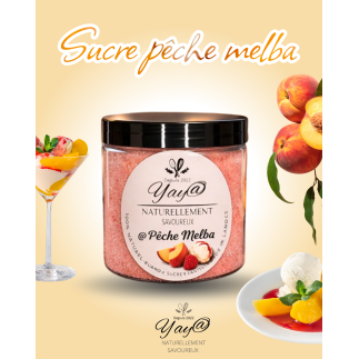 Sucre aromatisé à la pêche melba - 200g
