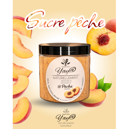 Sucre aromatisé à la pêche - 200g