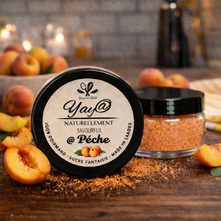 Sucre aromatisé à la pêche 100g