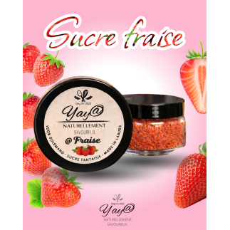 Sucre aromatisé à la fraise - 100g