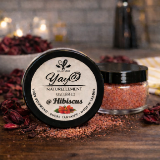 Sucre aromatisé à l'hibiscus 100g