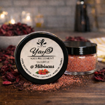 Sucre aromatisé à l'hibiscus 100g