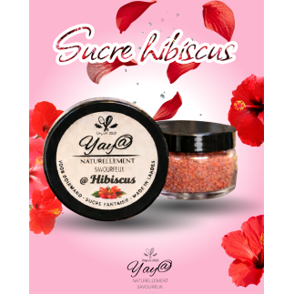 Sucre aromatisé à l'hibiscus - 100g