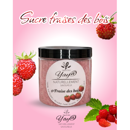 Sucre aromatisé aux fraises des bois - 200g