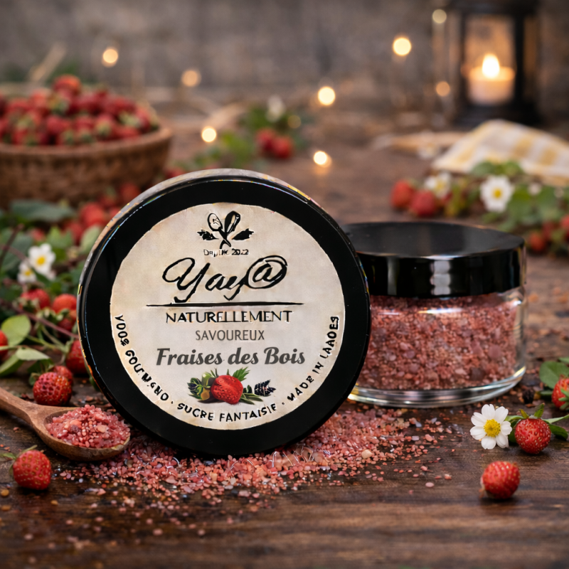 Sucre aromatisé aux fraises des bois - 100g
