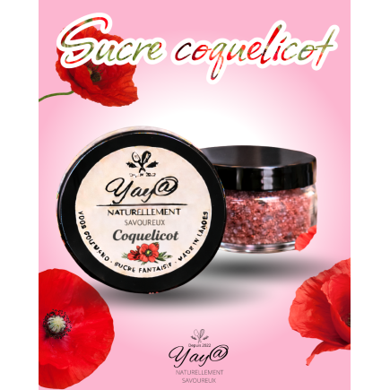 Sucre aromatisé au coquelicot - 100g
