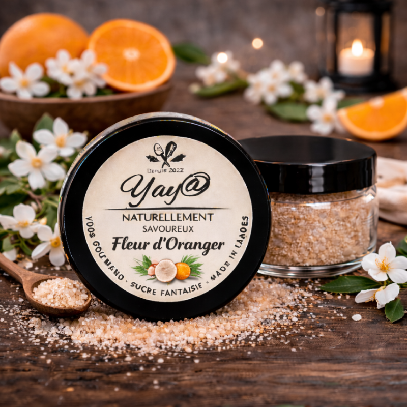 Sucre aromatisé à la fleur d'oranger - 100g